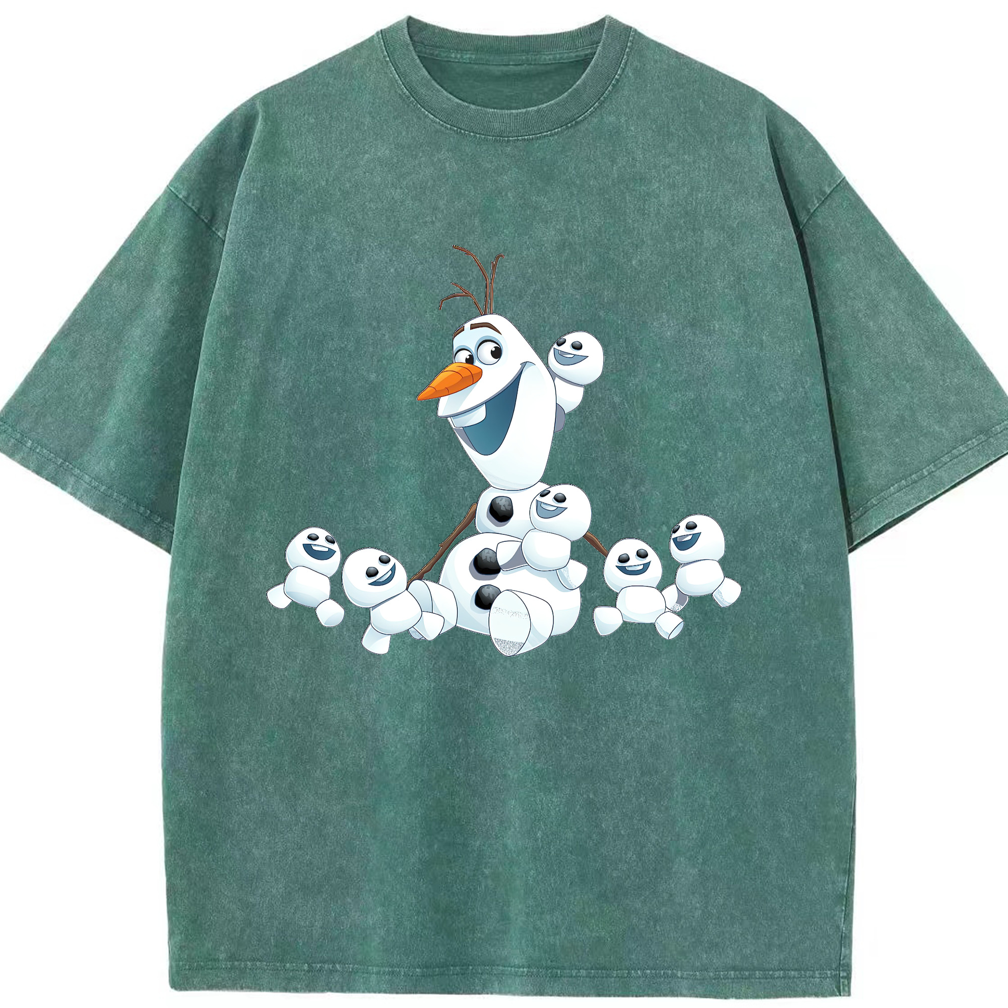 （画像用） アナと雪の女王 アンナ エルサ Frozen Anna Elsa 綿100% ヴィンテージ風 半袖Tシャツ（フロントプリント）